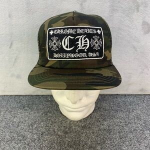 Chrome Hearts Camouflage Logo Patch Snapback Hat Camo